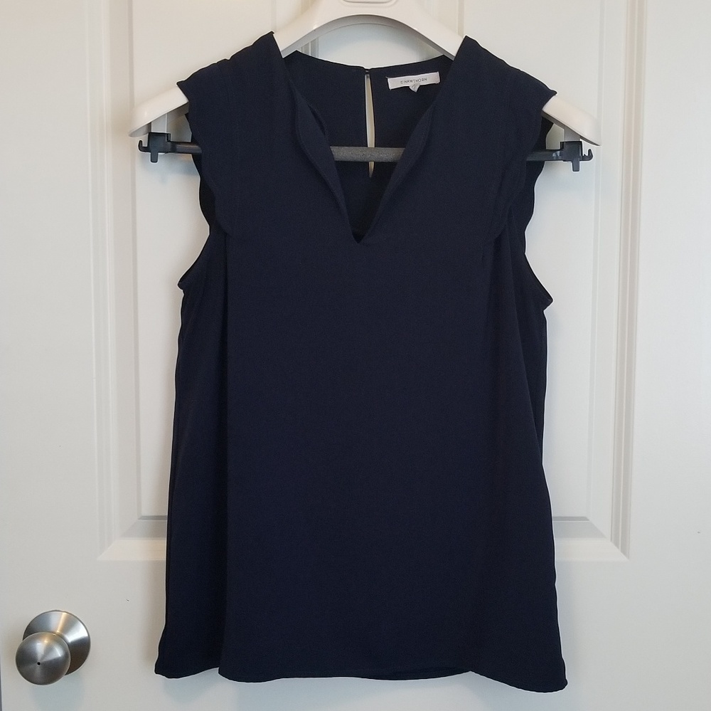 41Hawthorn Scallop Trim Blouse